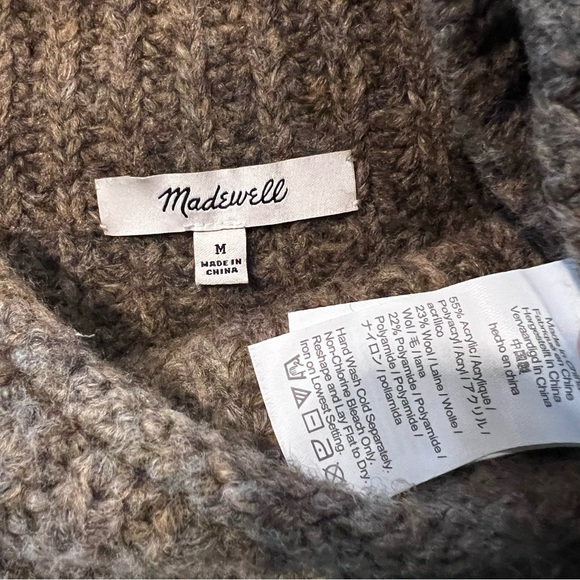 Madewell Loretto Funnel Neck Sweater in Heather Otter - Picture 10 of 16
